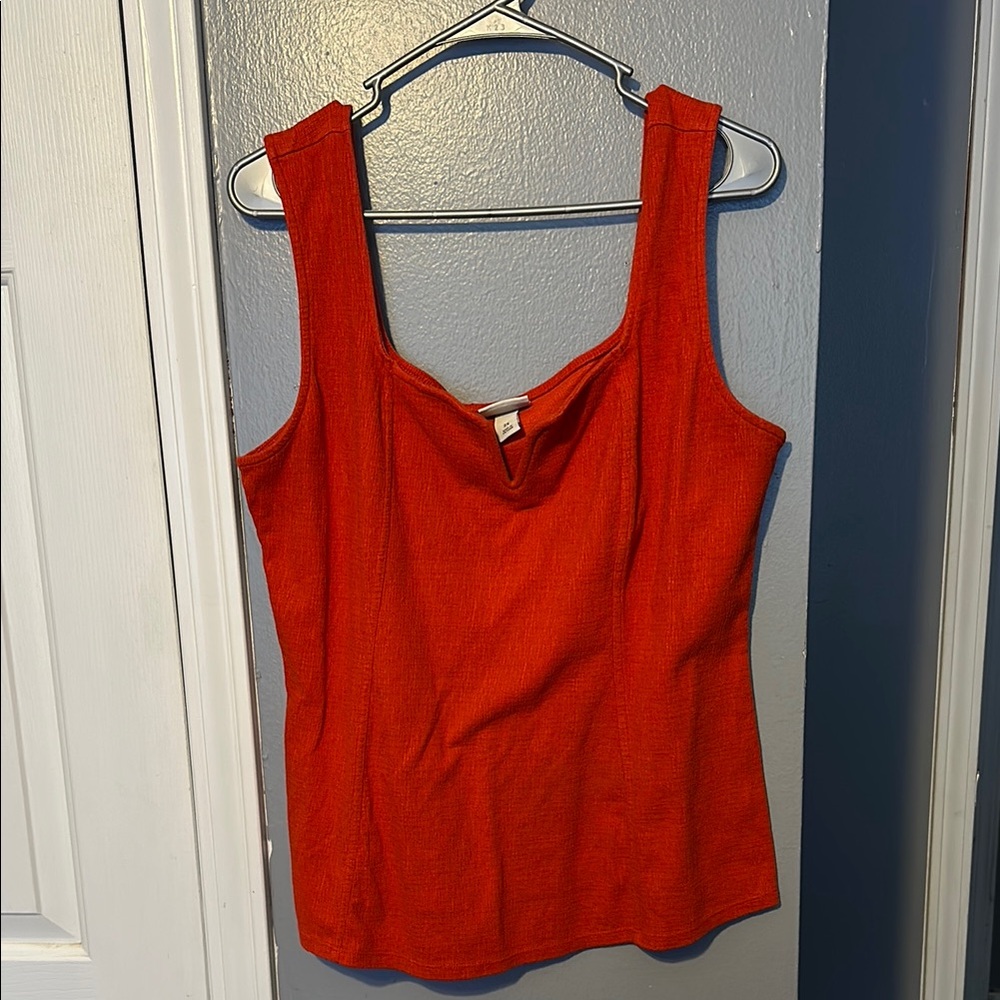 Vibrant Red Sleeveless Top